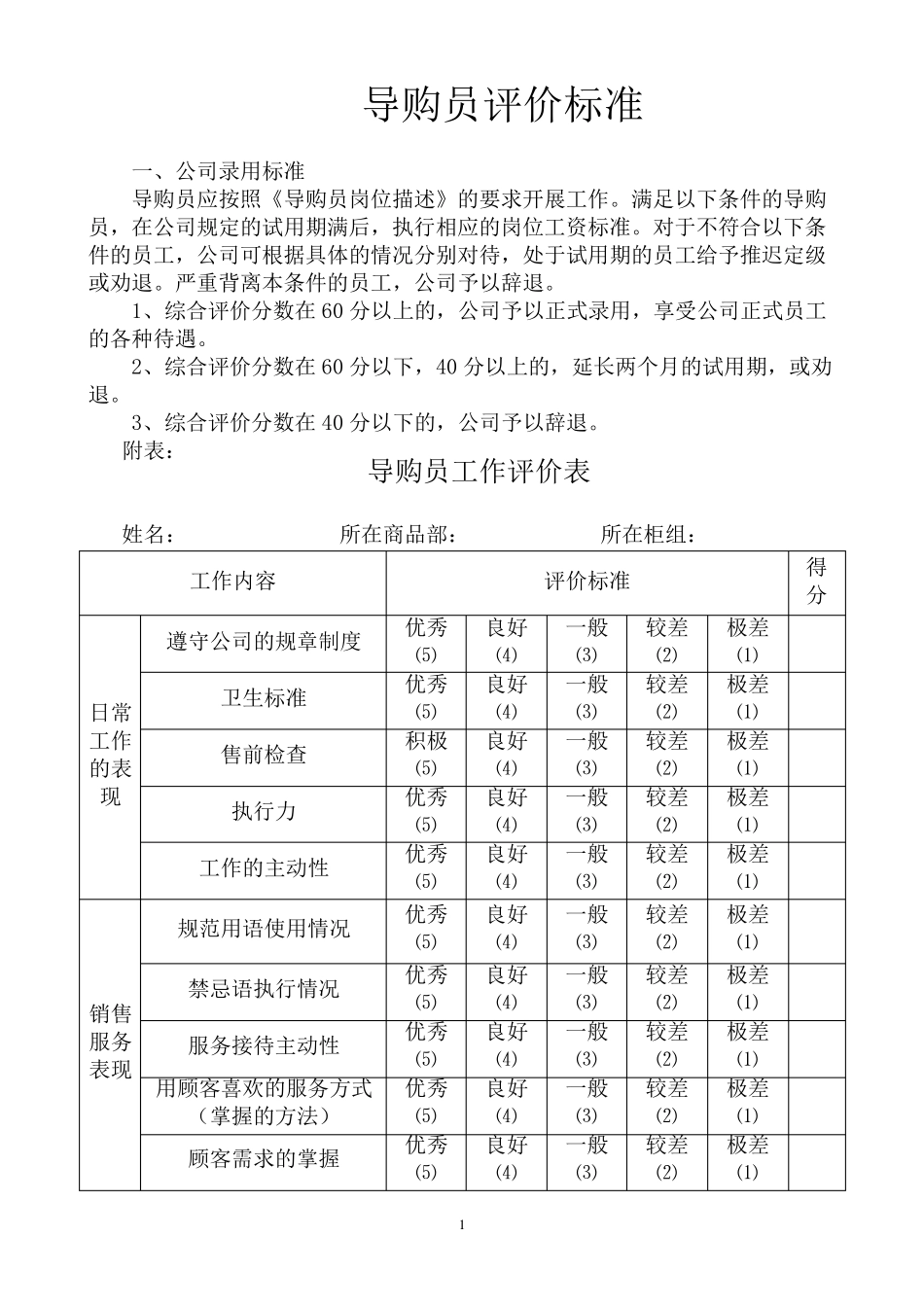 导购员晋级评价标准_第1页