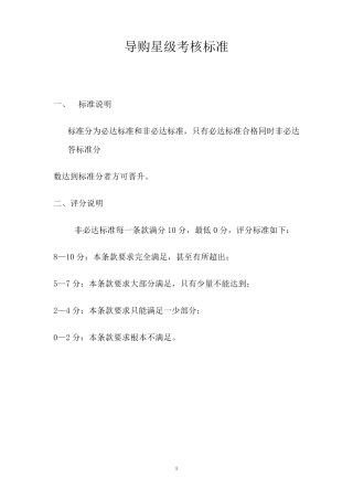 导购星级考核标准