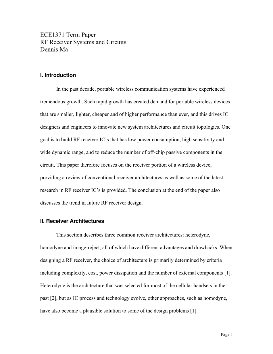 射频接收机系统和电路分析(RFreceiversystemandcircuits)_第1页