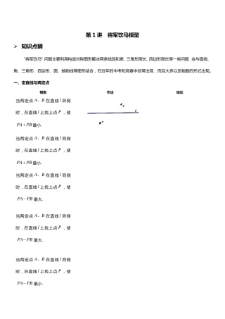 将军饮马(最完整讲义)