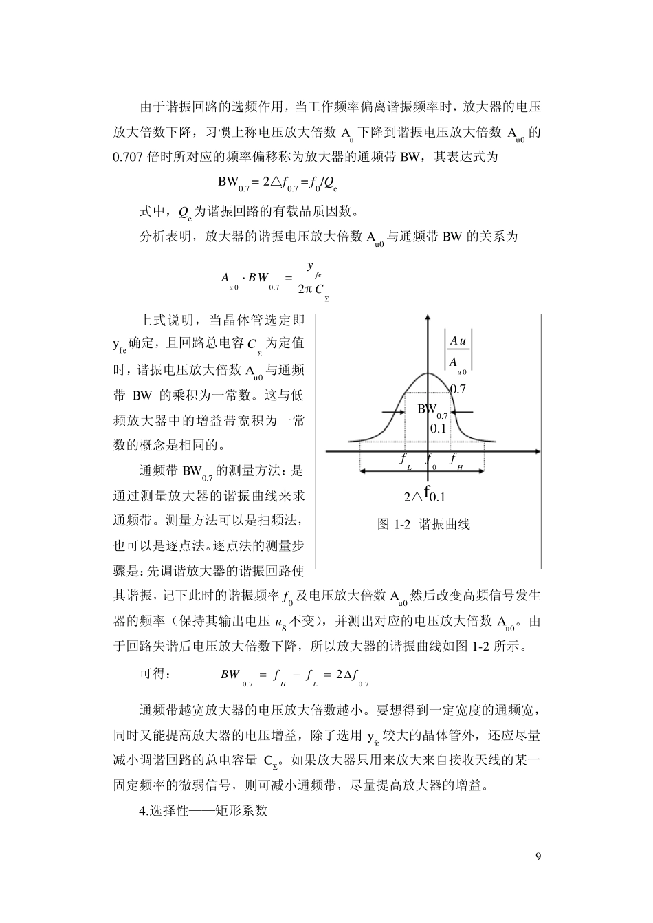 小信号调谐(单调谐)放大器实验_第3页