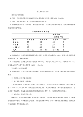 小儿液体疗法
