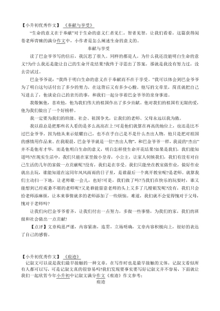 小升初满分作文10篇