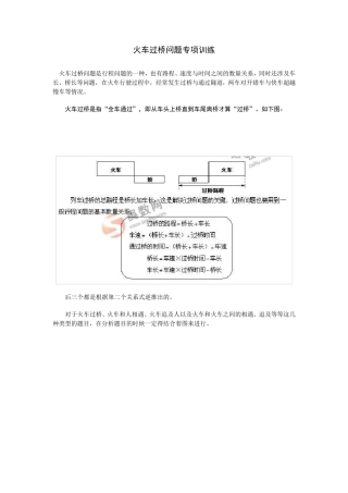 小升初火车过桥问题专项训练