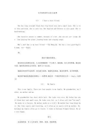 小升初英语作文范文10例
