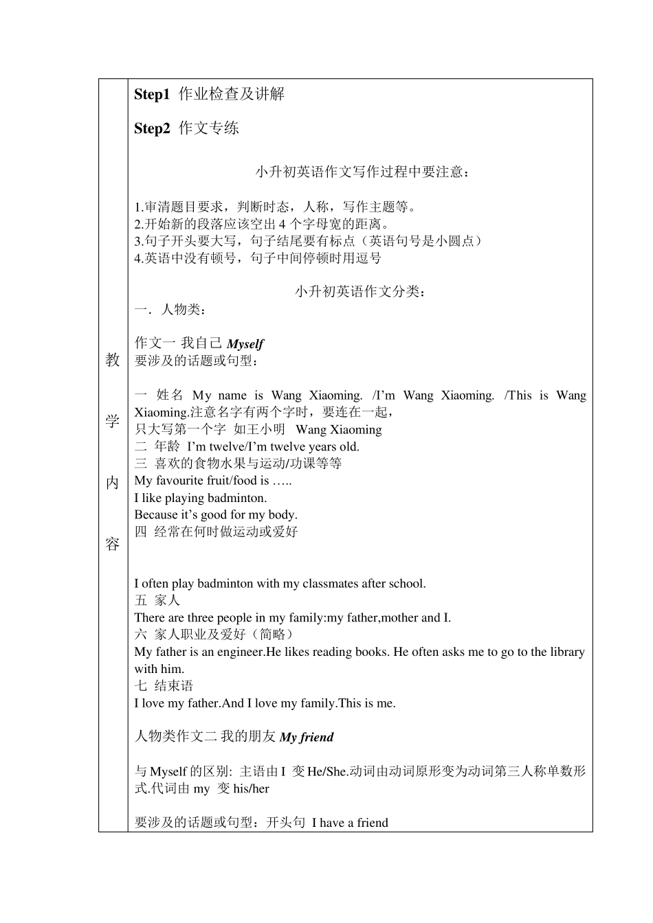 小升初英语作文讲解与练习_第1页