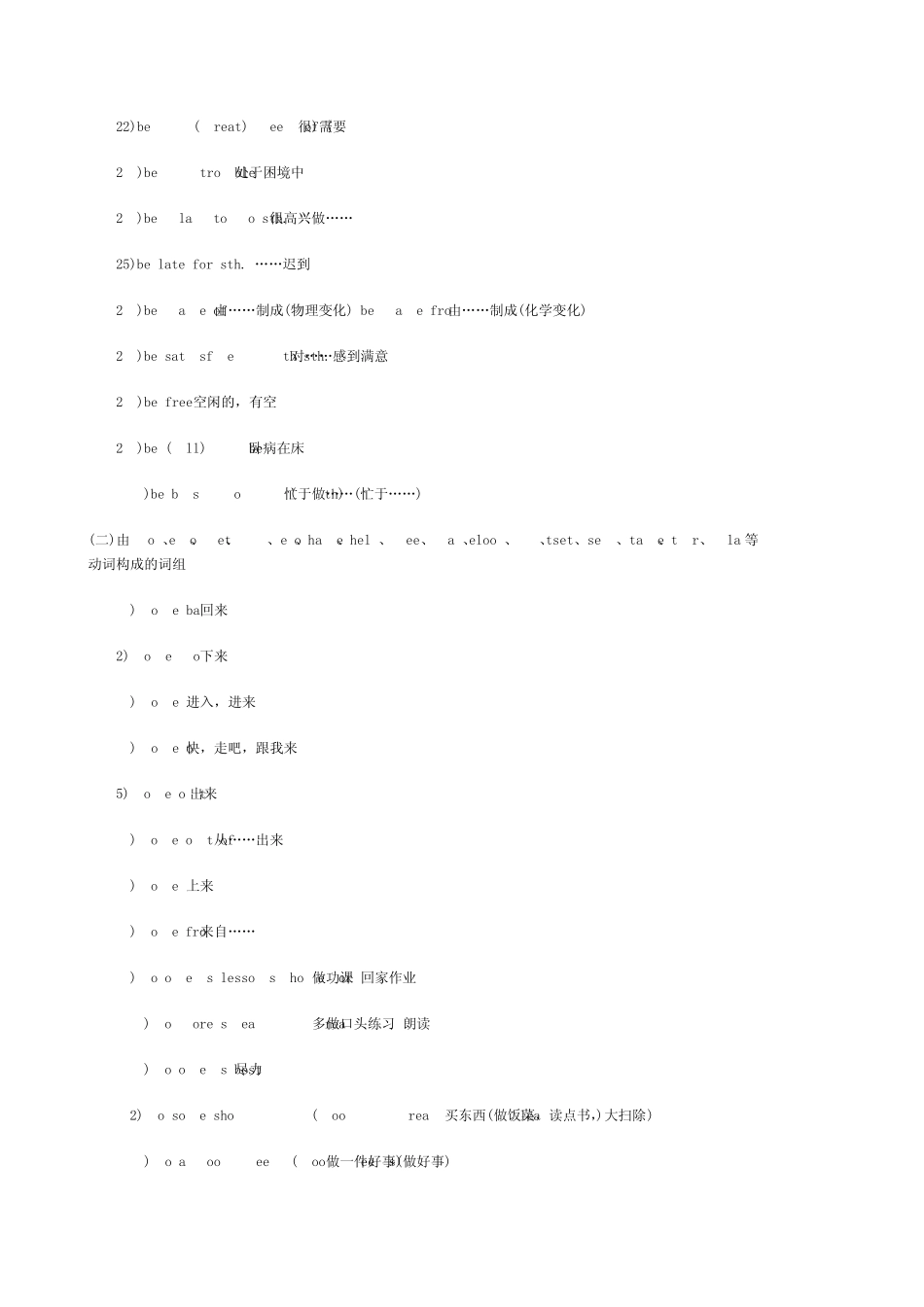 小升初英语动词词组、介词词组大汇总_第2页