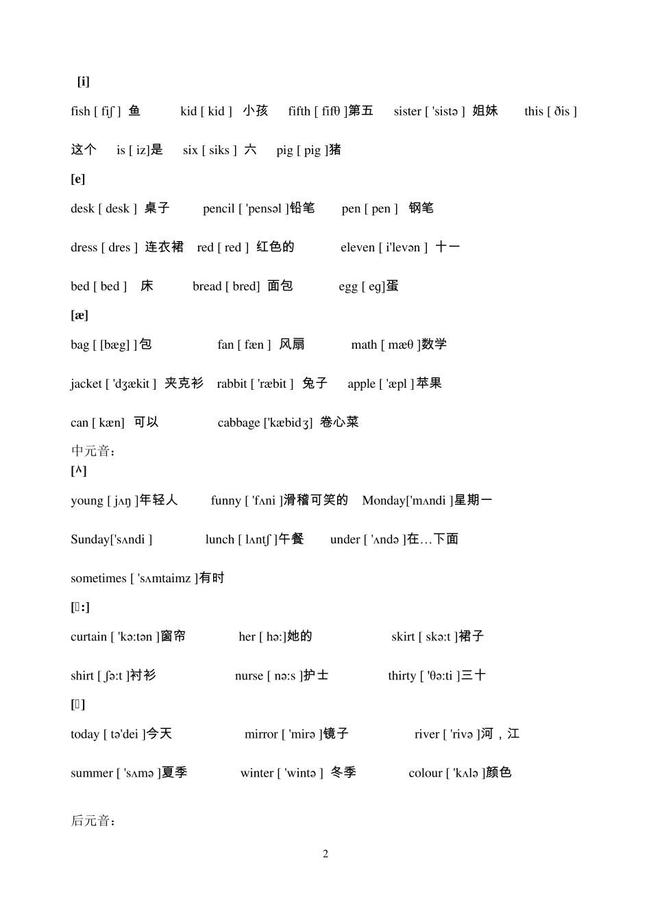 小升初英语衔接教材_第2页