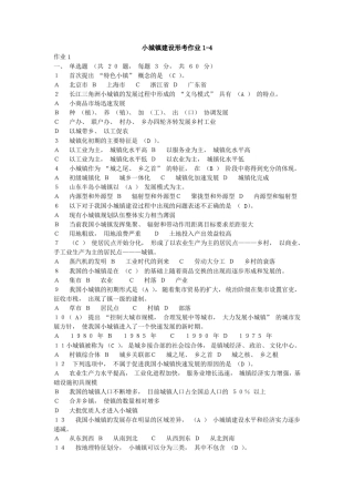 小城镇建设形考作业14
