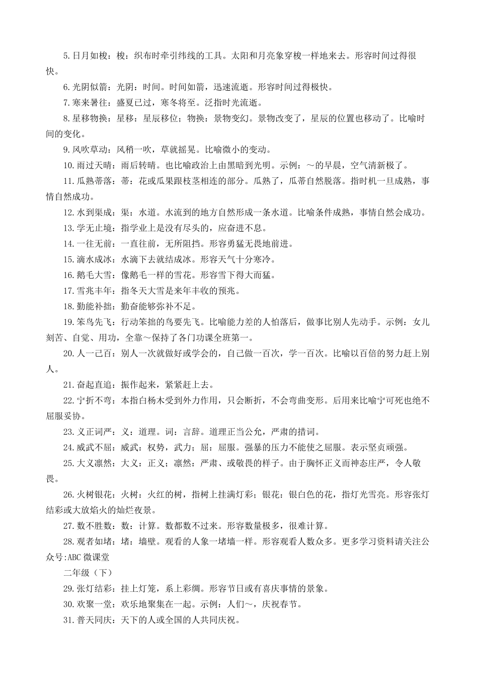 小学16年级成语大全及解释,赶紧给孩子收藏好!_第3页