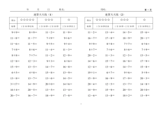 小学一年级20以内进退位加减混合习题2