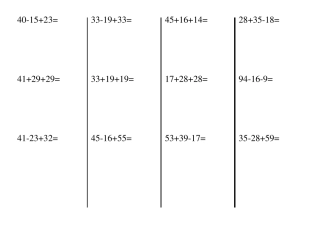 小学一年级下册100以内两位数混加混减计算题