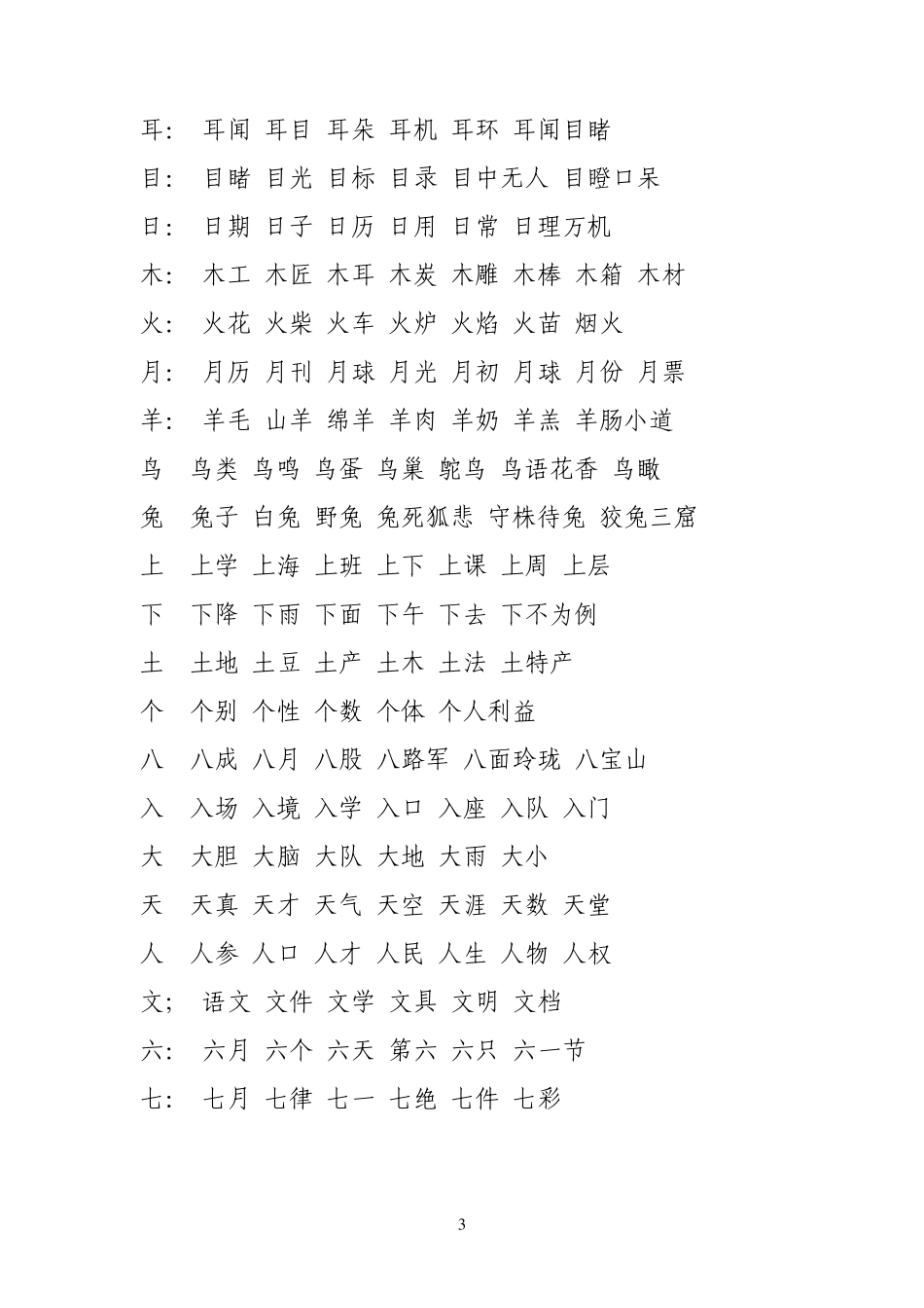 小学一年级组词造句练习题_第3页