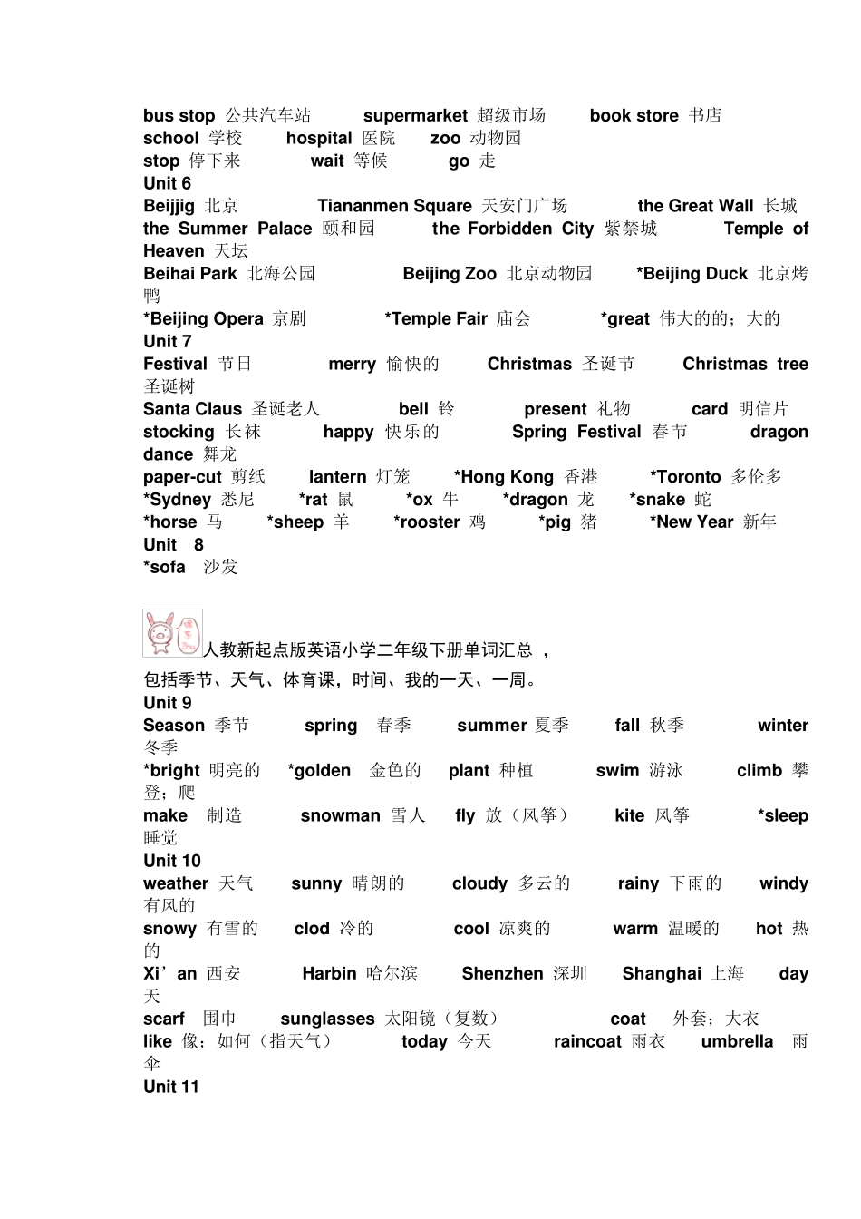 小学一年级英语单词_第3页