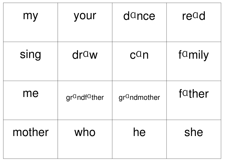小学一年级英语单词卡片_第2页