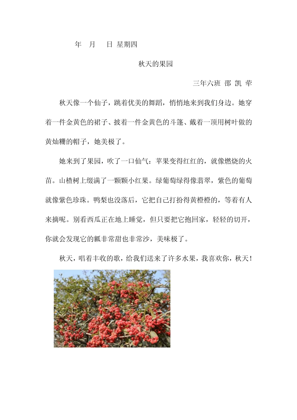 小学三年级日记_第3页