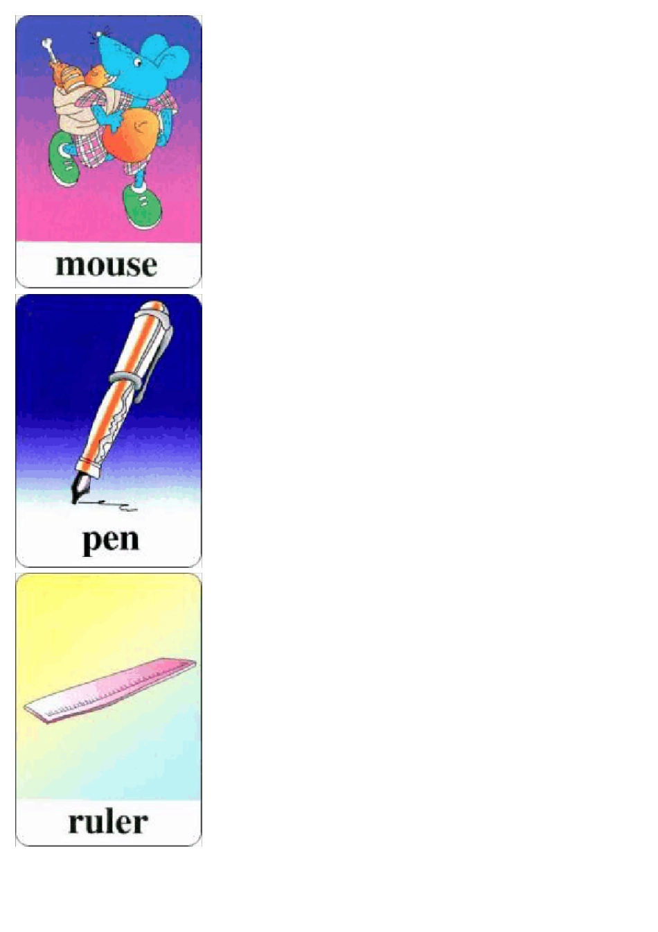 小学三年级英语上册单词卡片打印版_第2页