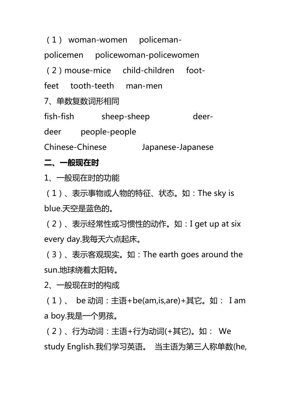 小学三年级英语语法总结全集_第2页
