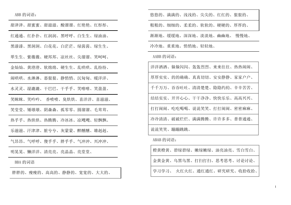 小学三年级语文词语积累_第1页