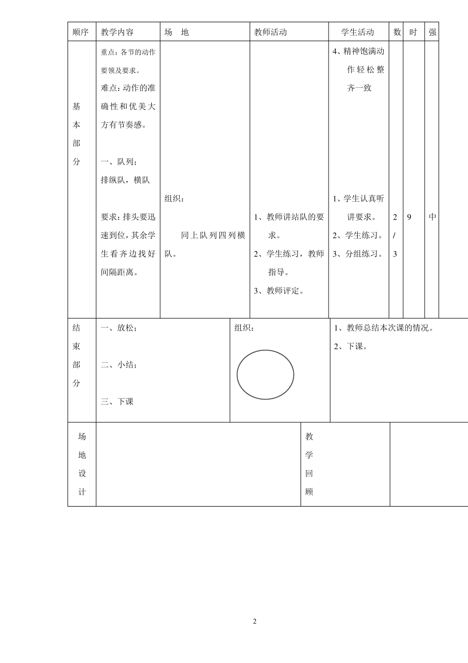 小学二年级体育教案全集_第2页