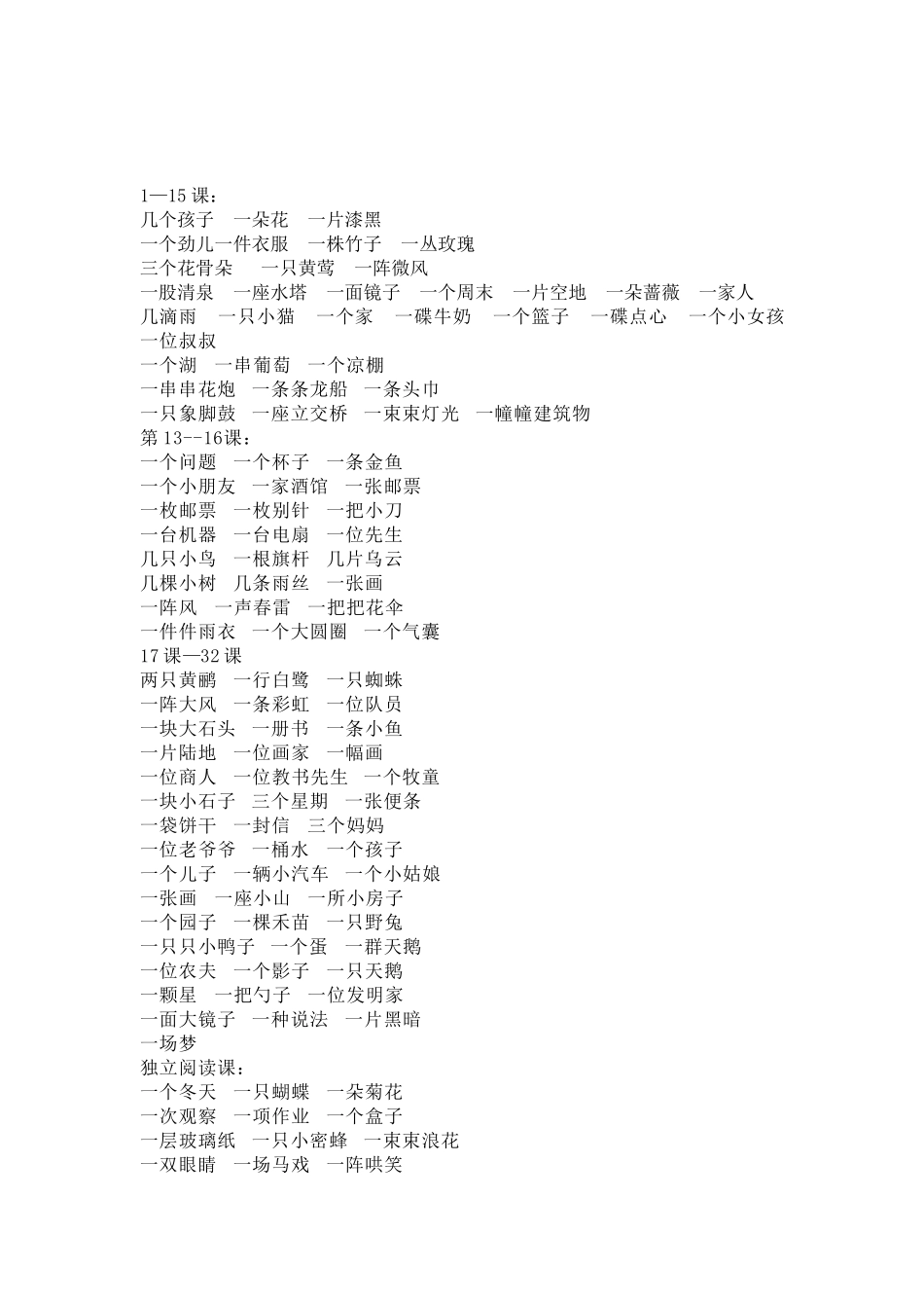 小学二年级词语大全_第1页