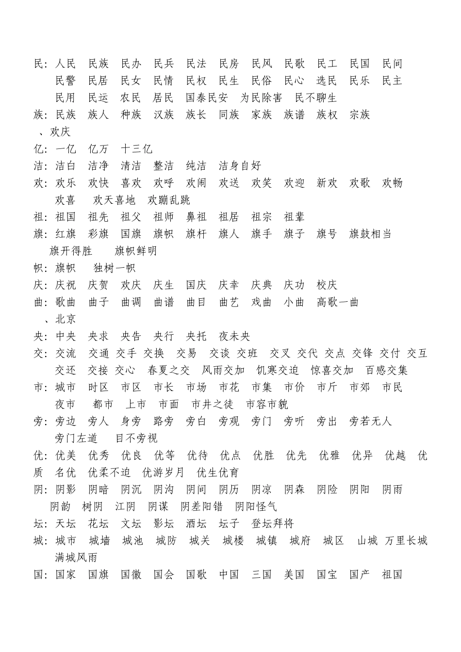 小学二年级语文生字组词_第3页