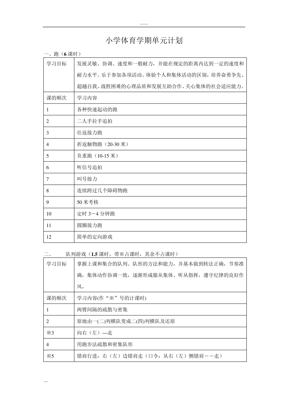 小学体育教案全集全部_第1页