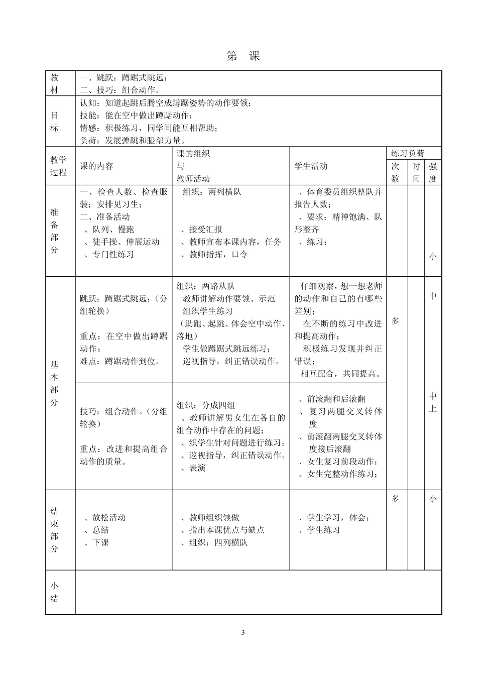 小学体育课教案_第3页
