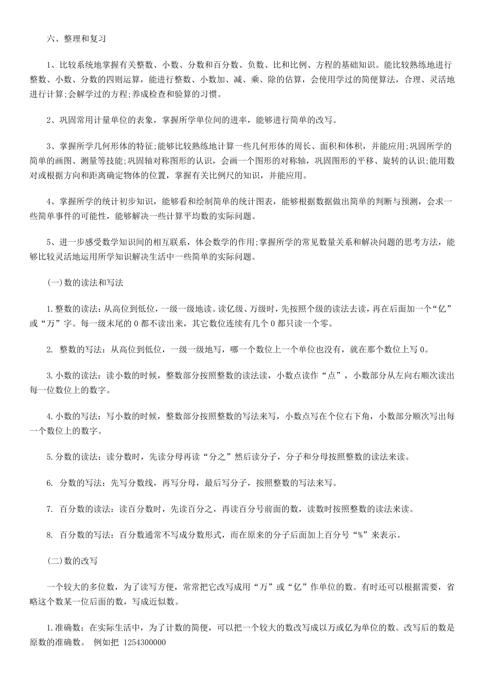 小学六年级下册数学重点知识点整理_第2页