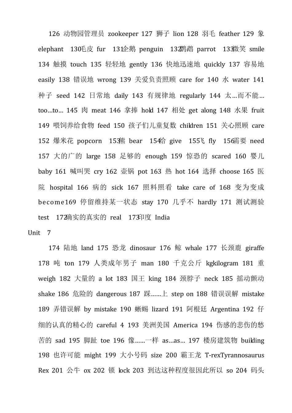 小学六年级下册英语单词表_第3页