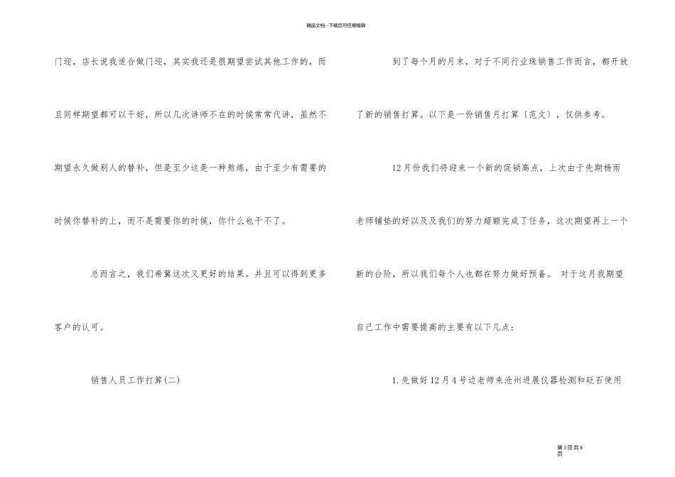 12月销售人员工作计划_第3页