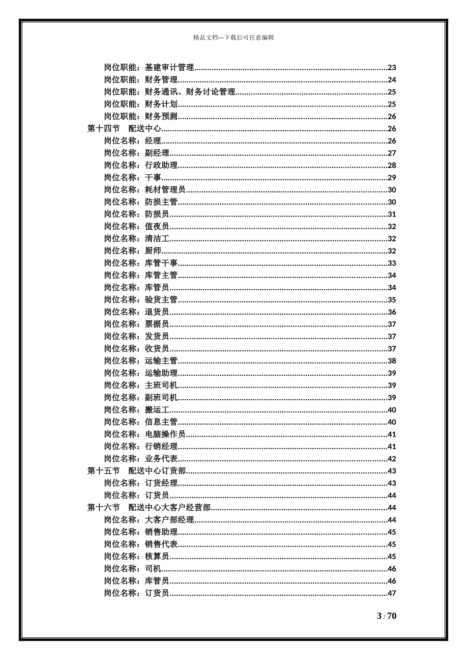13人力资源管理第十三册总部部门岗位职能手册7_第3页