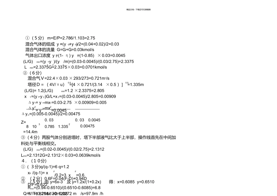 1999中国石油大学考研复试化工原理_第3页