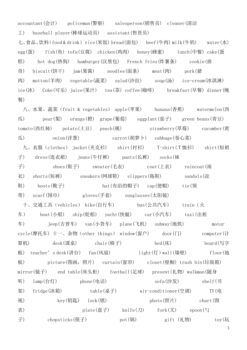小学六年级英语复习资料_第2页