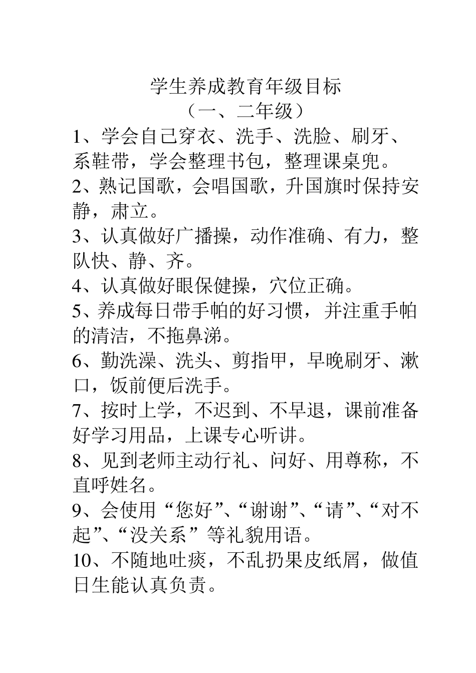 小学养成教育各阶段目标_第3页