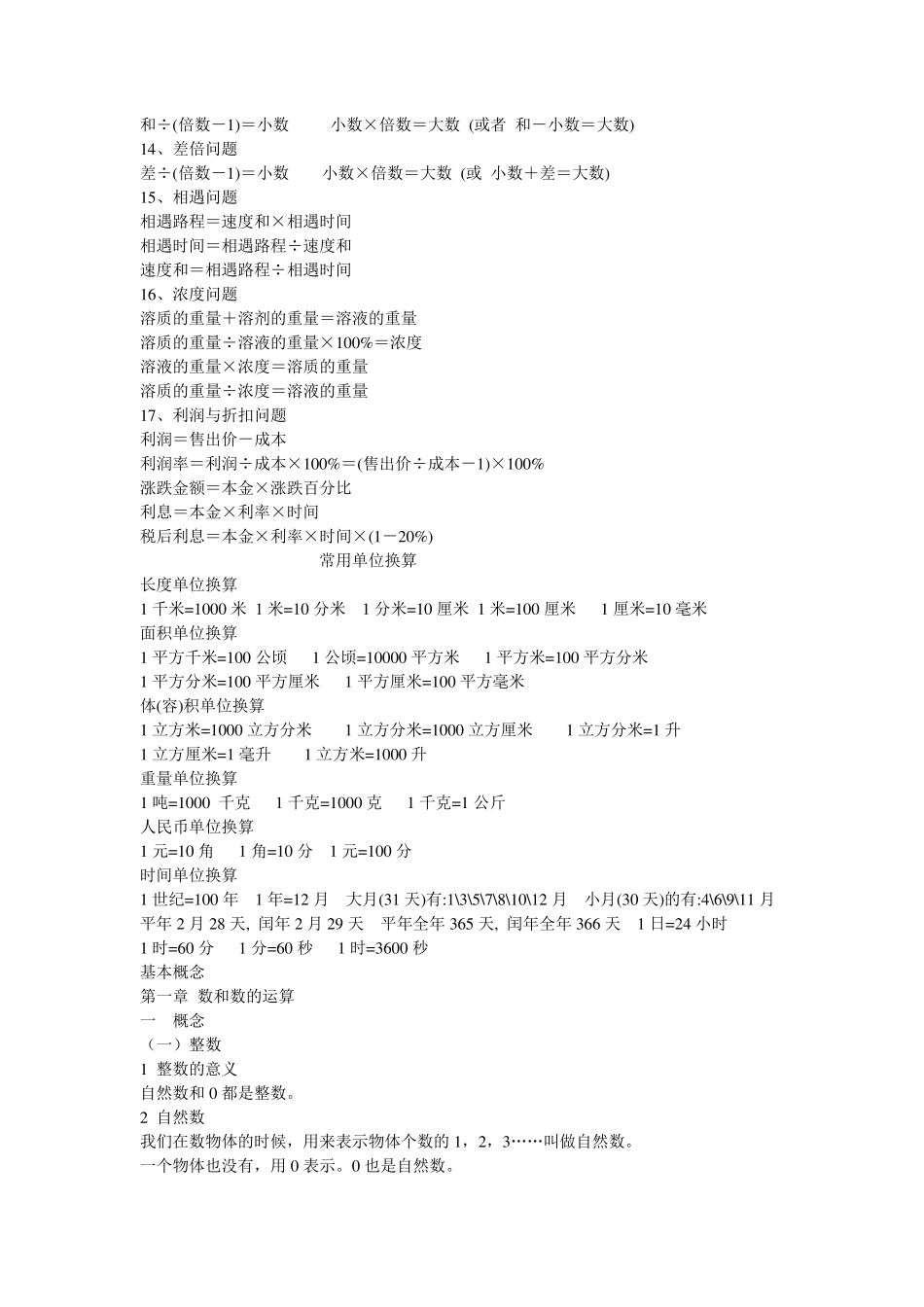 小学升初中数学总复习资料整理归纳_第2页