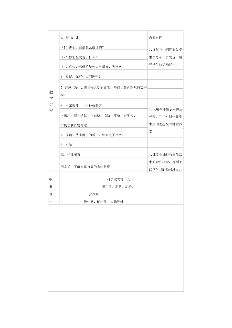 小学四年级上册生命与健康教案_第2页