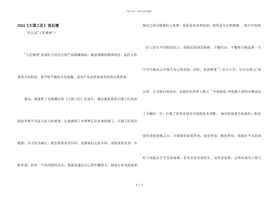 2024《大国工匠》观后感_第1页