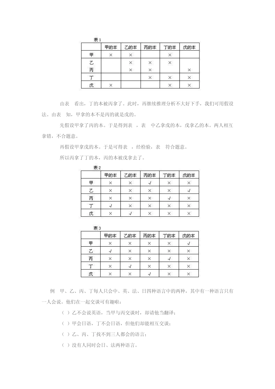 小学四年级奥数教程—逻辑问题_第3页