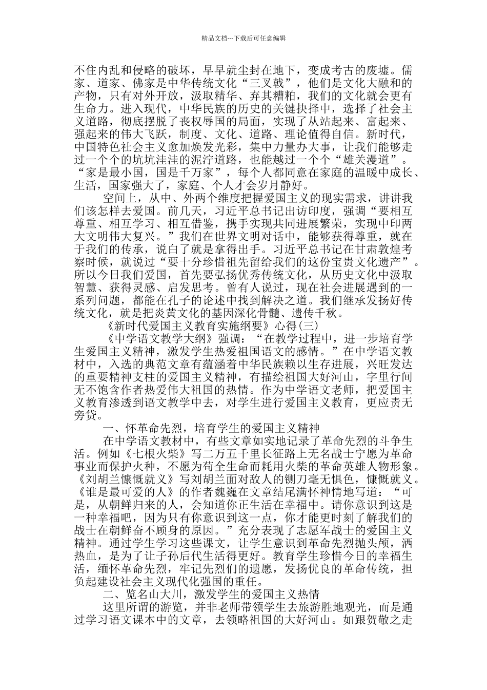 2024《新时代爱国主义教育实施纲要》心得体会五篇_第2页