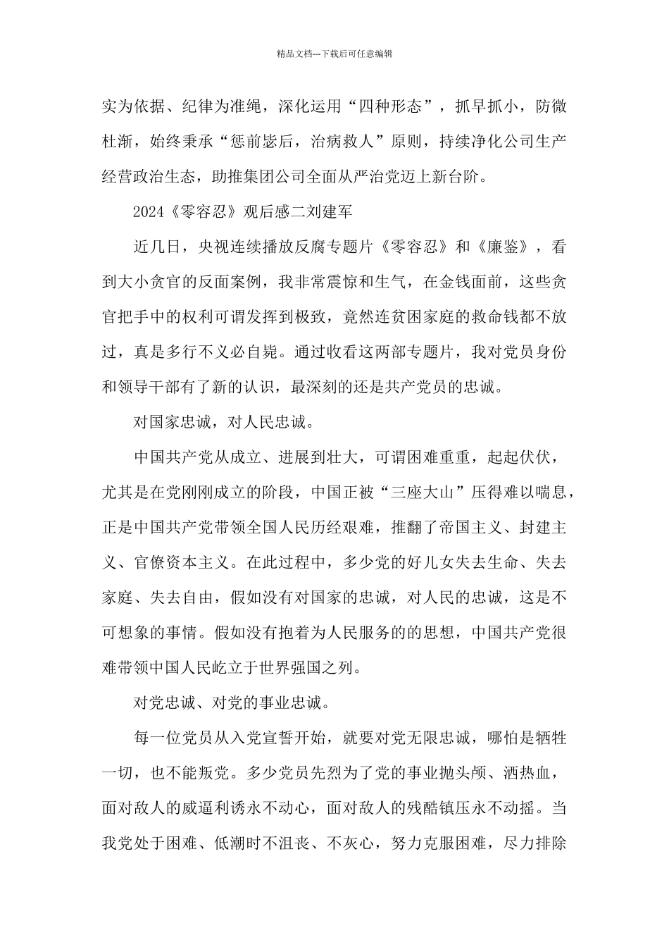 2024《零容忍》观后感10篇_第2页