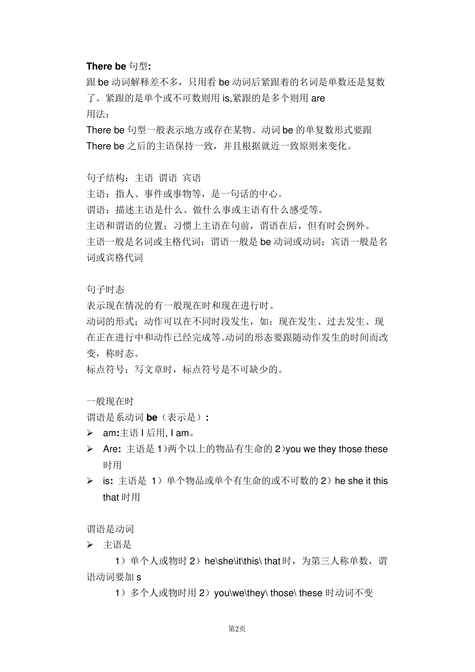 小学四年级牛津英语语法总结_第2页