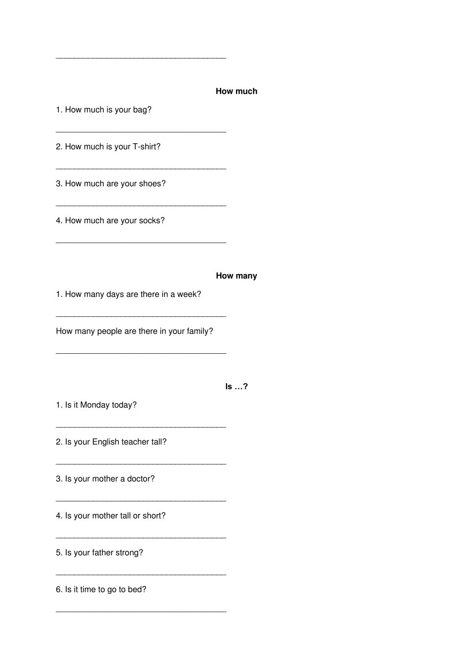 小学四年级英语专题练习按实际情况回答问题阅读理解和写作训练_第3页