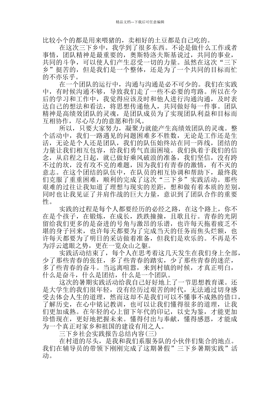 2024三下乡社会实践报告总结内容10篇_第3页