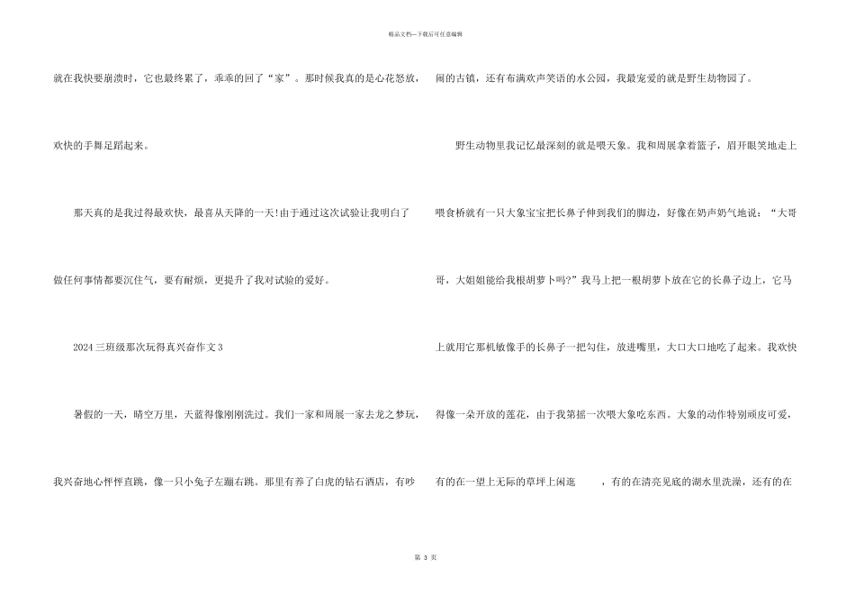 2024三年级那次玩得真高兴_第3页