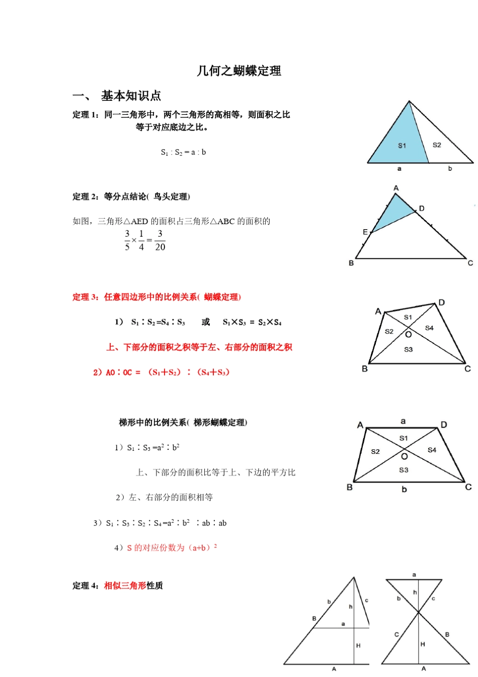 小学奥数之几何蝴蝶定理问题_第1页