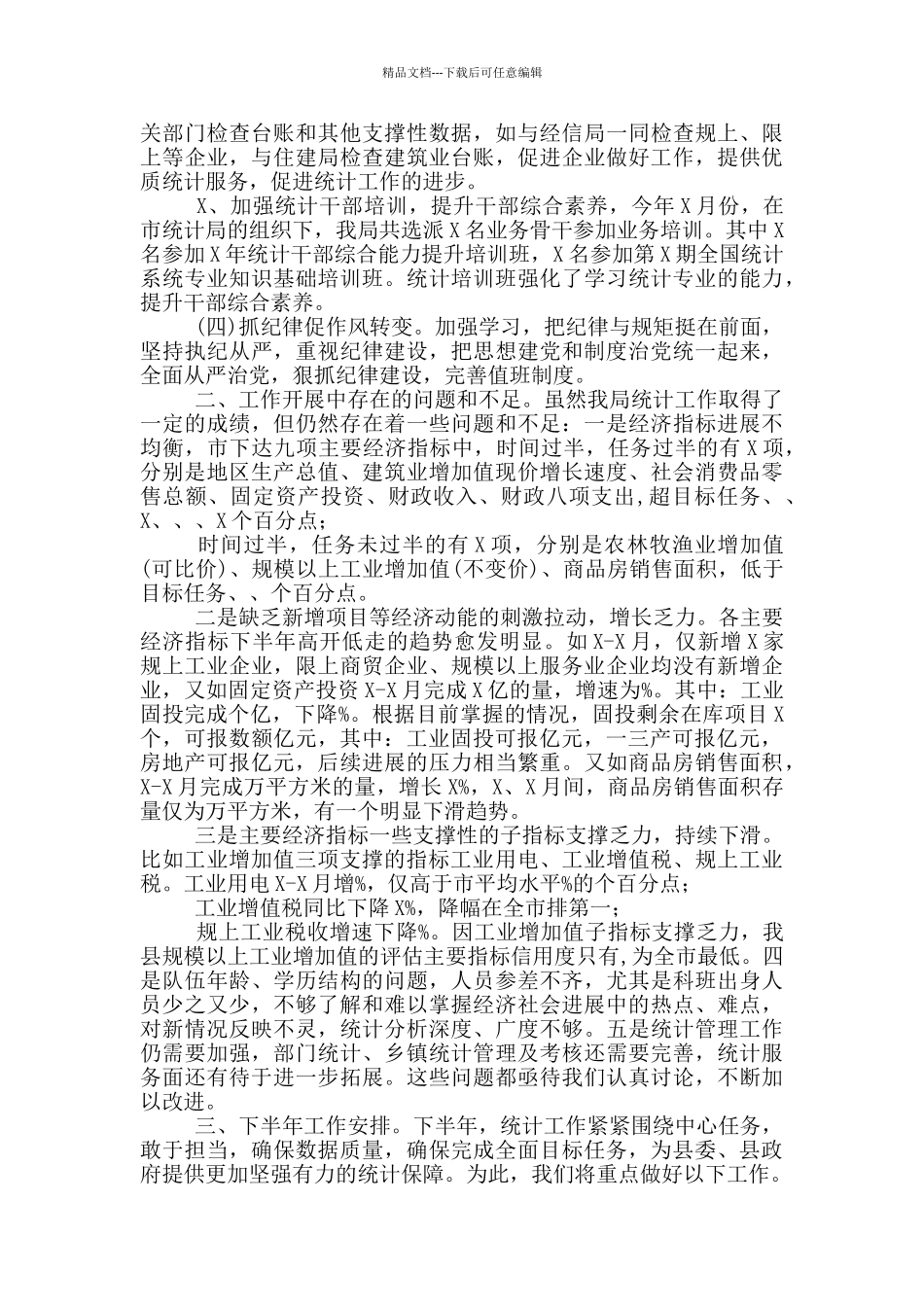 2024上半年统计局工作总结汇报_第2页