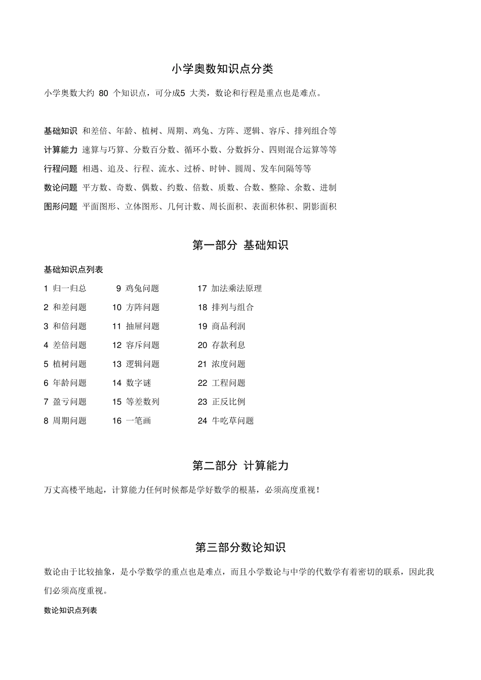 小学奥数知识点分类_第1页