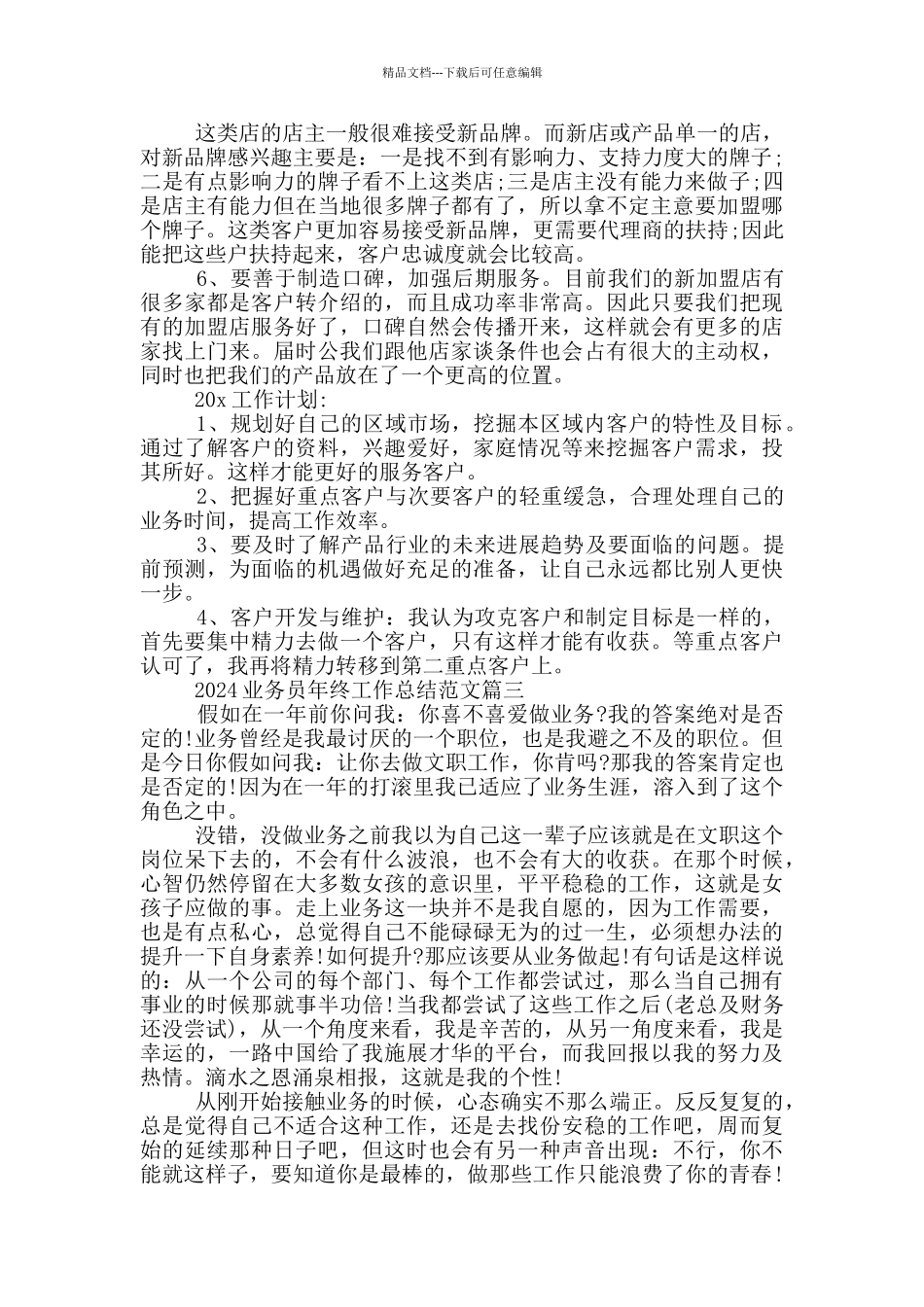 2024业务员年终工作总结范文5篇_第3页