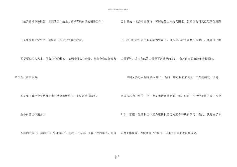 2024业务员的工作计划（5篇）_第3页